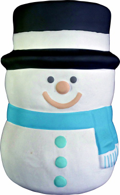 Snowman Plaster Vase
