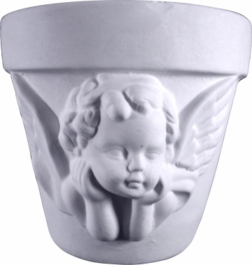 Gazing Angel  Plaster Vase