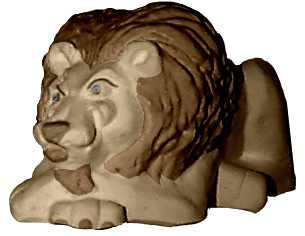 Lion Plaster Vase