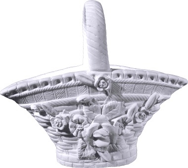 Tiny Basket  Plaster Vase