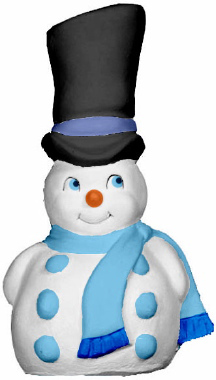 Snowman with Scarf Plaster Statue