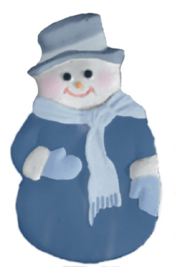 Mr Snowman Plaster Plaque