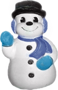 Snowman waving Plaster Plaque