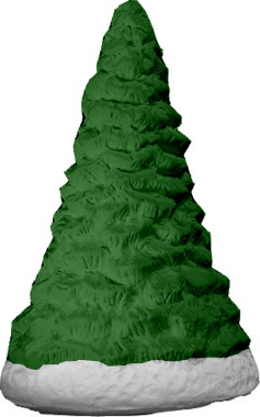 Chunky Pine Tree Plaster Statue